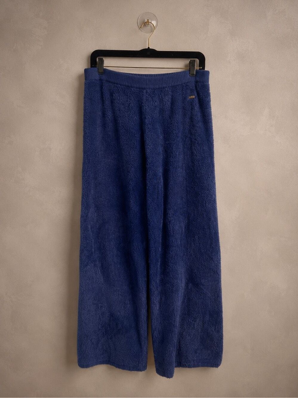 Savage X Fenty Size L Fluff It Up Plush Wide Leg Lounge Pants purple Blue